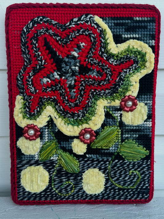 During and After - Freeform Crochet/Embroidery